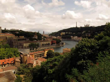 Vue de la Saône du Fort de Vaise